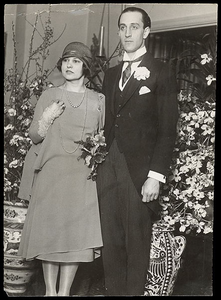 Basil Rathbone and Ouida Bergere Original Wire Photograph