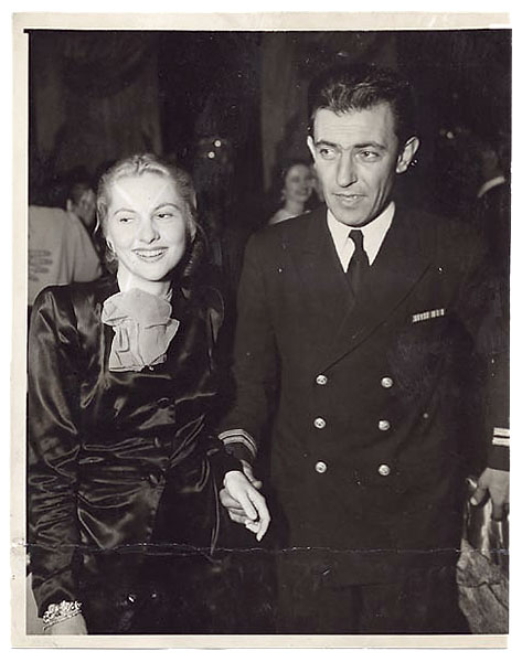 Eddie Duchin and Joan Fontaine Original Wire Photograph