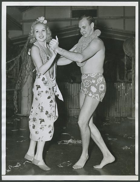 Jackie Coogan and Betty Grable Original Wire Photograph