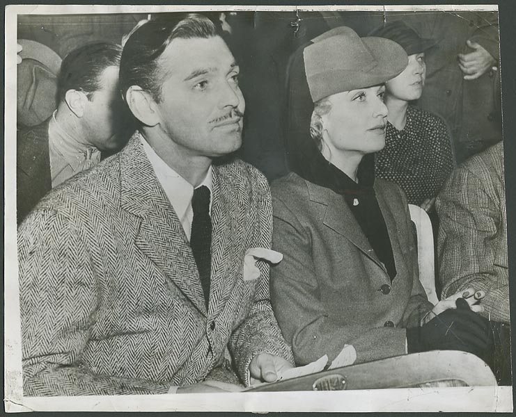 Clark Gable and Carole Lombard Original Wire Photograph