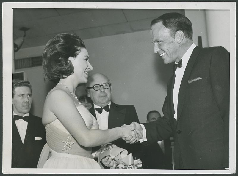 Frank Sinatra and Princess Margaret Original Wire Photograph