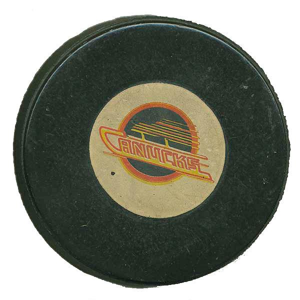 Vintage Vancouver Canucks Game-Used Official NHL Hockey Puck