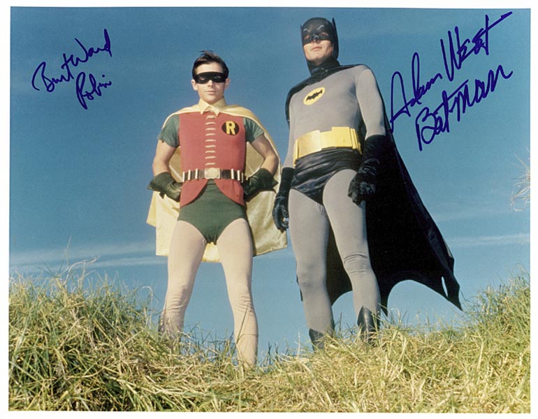 Batman & Robin Signed Color Photograph
