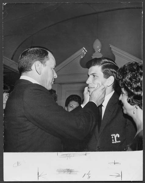 Frank Sinatra and Son Frank, Jr. Original Wire Photograph