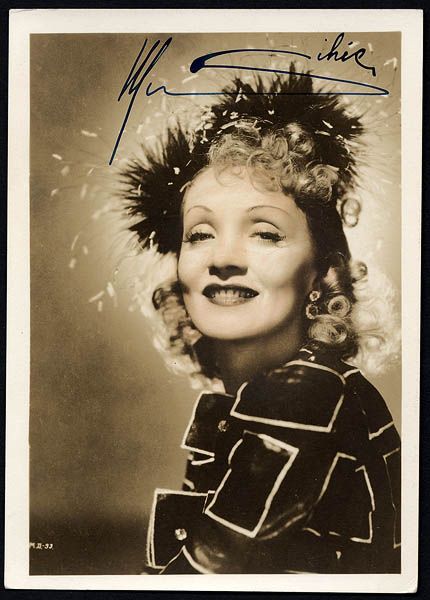 Marlene Dietrich Vintage Signed Photograph