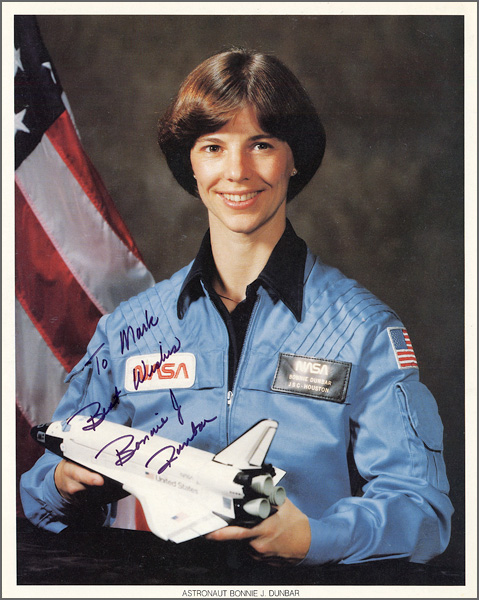 Astronaut Bonnie J. Dunbar Signed & Inscribed Official NASA Photograph