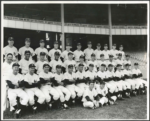 1958 New York Yankees Original Oversized Team Photograph Ex-Casey Stengel Estate