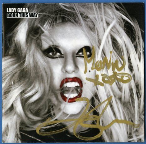 Lady Gaga Signed Born This Way CD