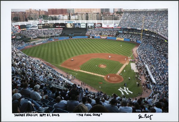 New York Yankees The Final Game Panoramic Photograph Signed by Photographer