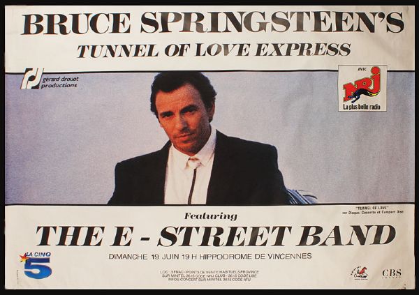 Bruce Springsteen Tunnel of Love, European Tour Subway Concert Poster (38 X 56)