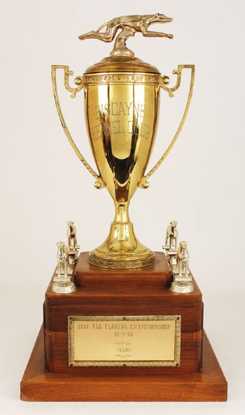 1963 Greyhound Racing Trophy Biscayne Kennel Club “Velos” All Florida Championship