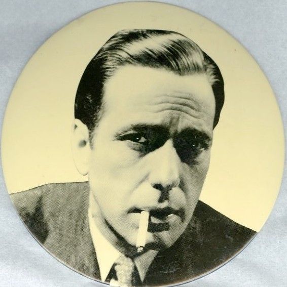 Vintage Humphrey Bogart Large 6 Inch Diameter Pinback Button