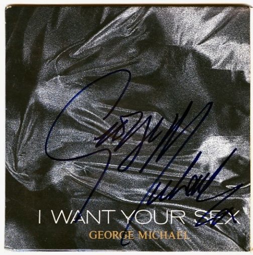 SOLD George Michael Signed I Want Yor Sex CD