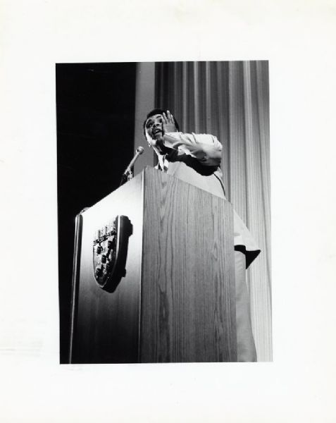Professor Muhammad Ali 1975 Harvard Commencement Speech Original Photograph