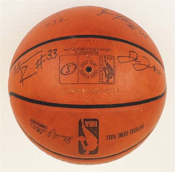 Erie Bay Hawks Game Used Basketball Signed by 10 (Including Record Breaker)