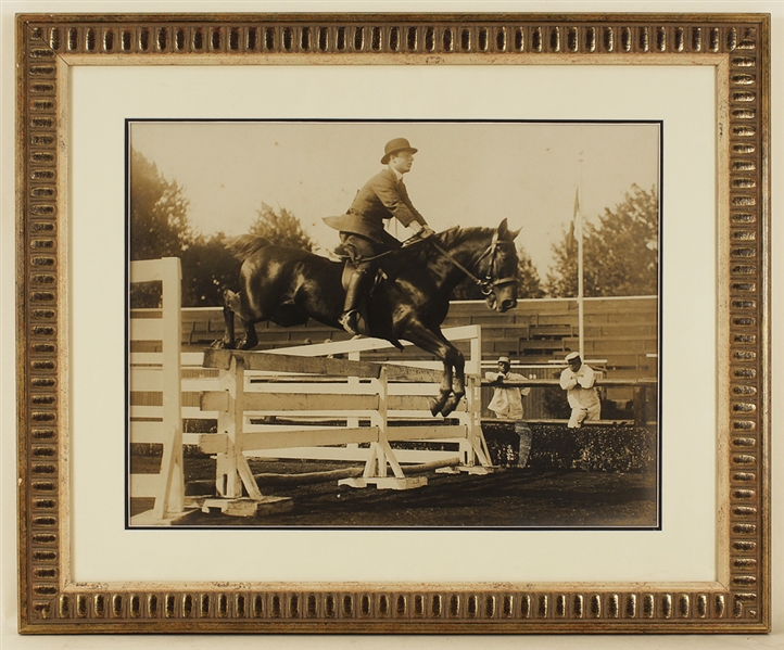 1930’s Equestrian Horse Jumping Original Photograph (20 X 16)