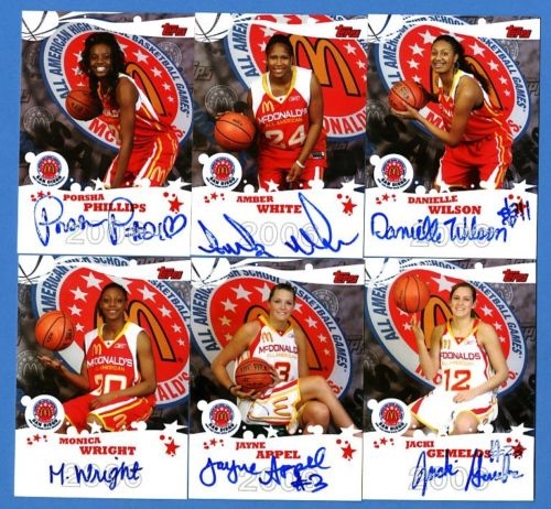 2006 McDonalds All-American Womens Basketball Signed Card Set