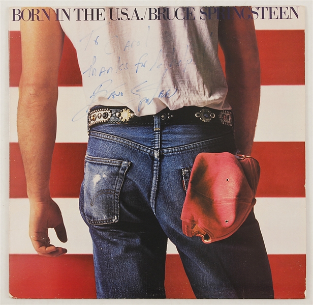 Bruce Springsteen Vintage Signed (1985) Born in the U.S.A. Album to Traveling Tour Mgr 