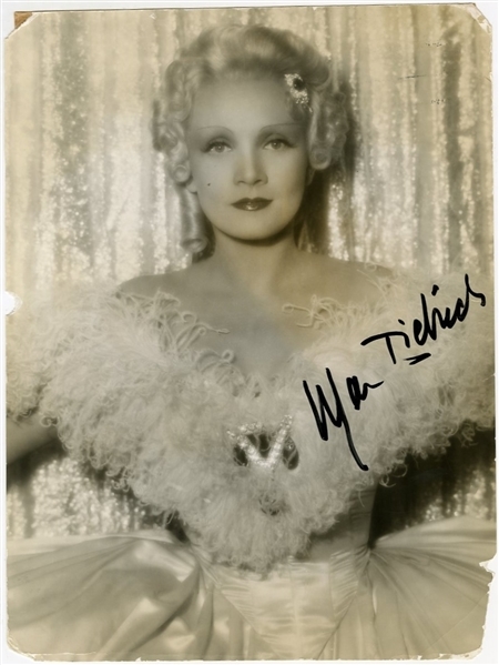 Marlene Dietrich Vintage Signed Original (9.5 X 12) Photograph