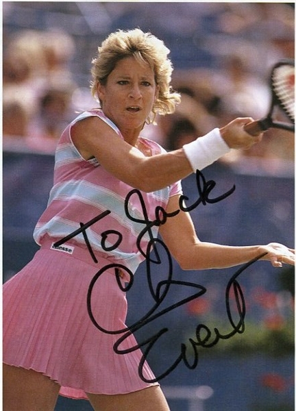 Chris Evert Signed & Inscribed Magazine Picture