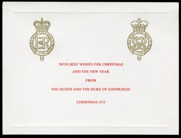 Christmas Card & Royal Program From The Queen and Duke of Edinburgh
