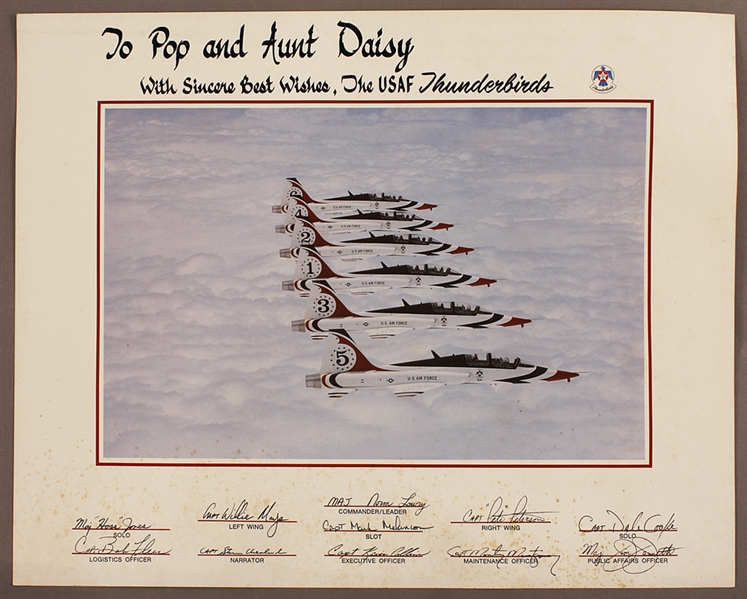 Original USAF Thunderbirds Presentation Poster (Diamond Crash) 20 x 16