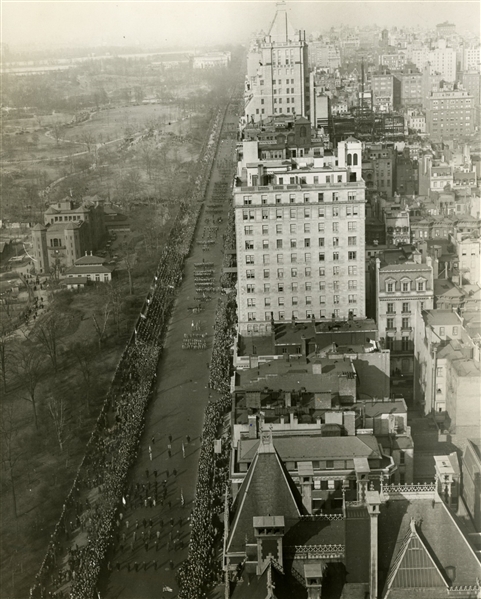 Original NYC St. Patrick’s Day Parade Aerial Photograph c.1927