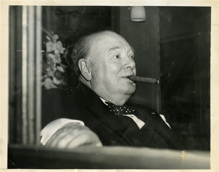 Winston Churchill Original Wire Photograph
