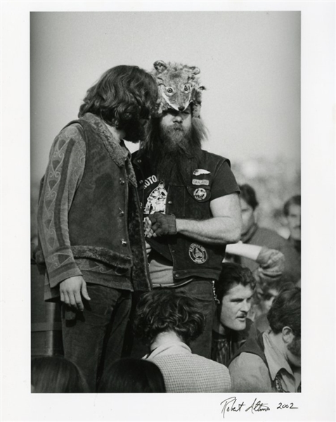 The Hells Angels at Altamont Photograph Signed by Photographer Robert Altman