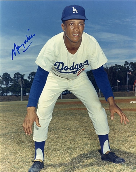 Maury Wills Signed Photograph 