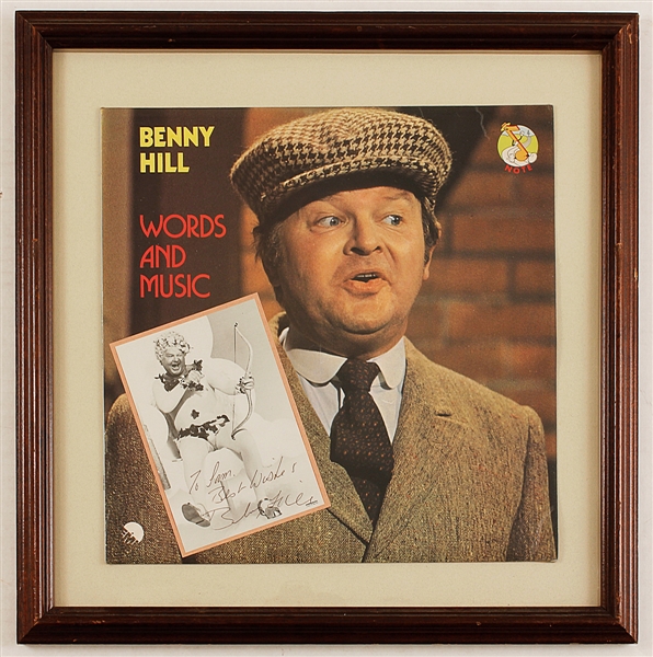 Benny Hill Signed and Inscribed Comedy LP Record Album