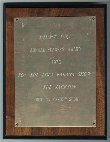 Lola Falana Show Original 1976 Right On! Readers' Award