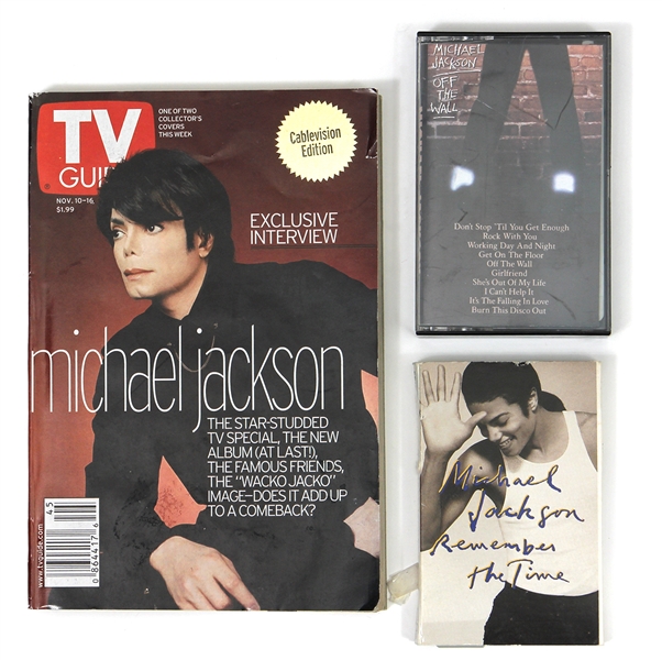 Michael Jackson Original TV Guide and Cassettes