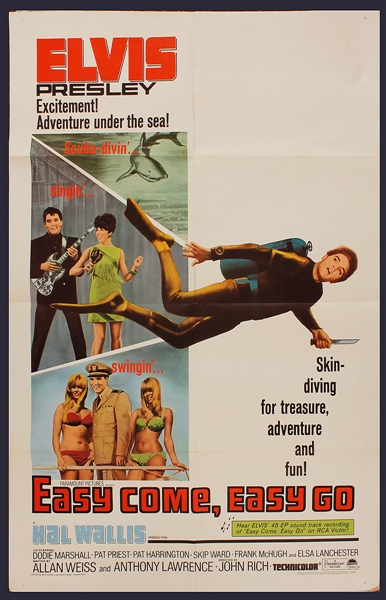 Elvis Presley Easy Come, Easy Go Original Movie Poster