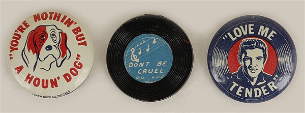 Elvis Presley Original 1950's Buttons (3)