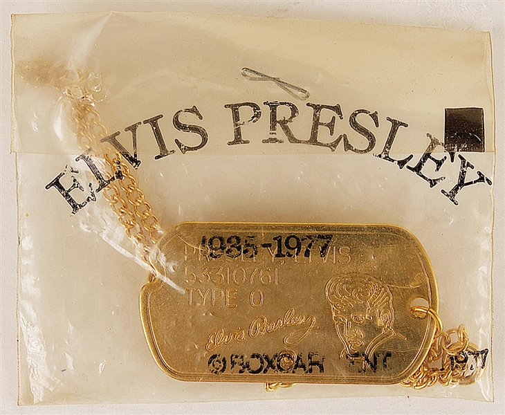 Elvis Presley Souvenir Dog Tag Necklace