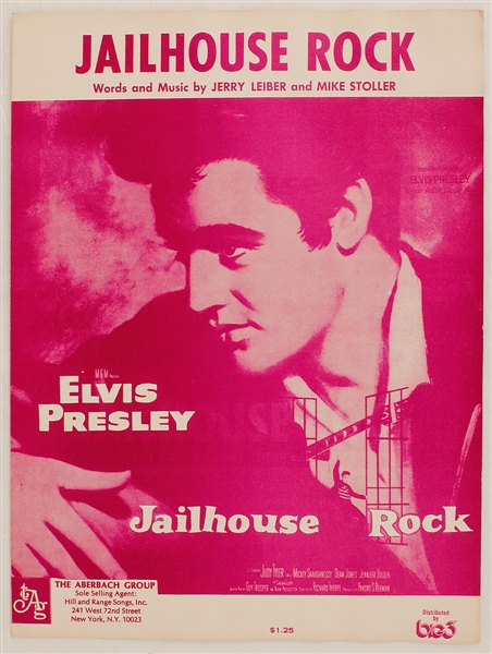 Elvis Presley Jailhouse Rock Original Sheet Music