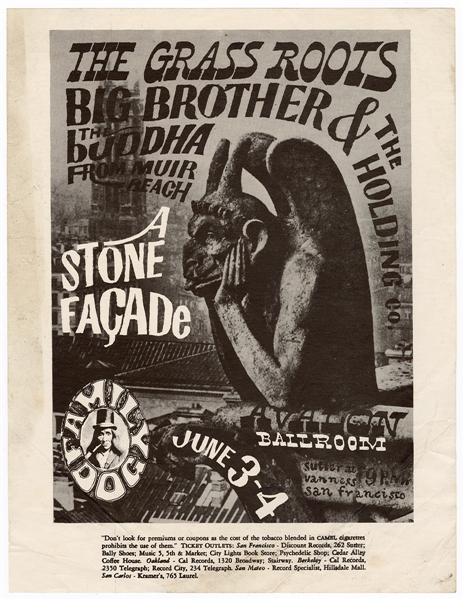 Big Brother and the Holding Company (Janis Joplin) Original Concert Handbill