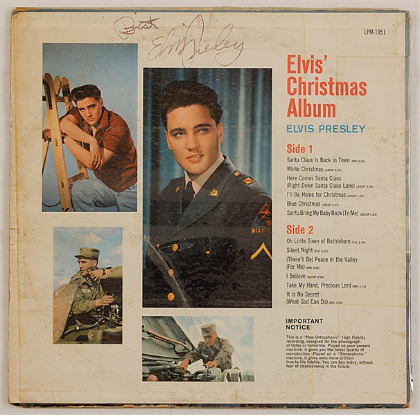Elvis Presley Signed Elvis' Christmas Album Album