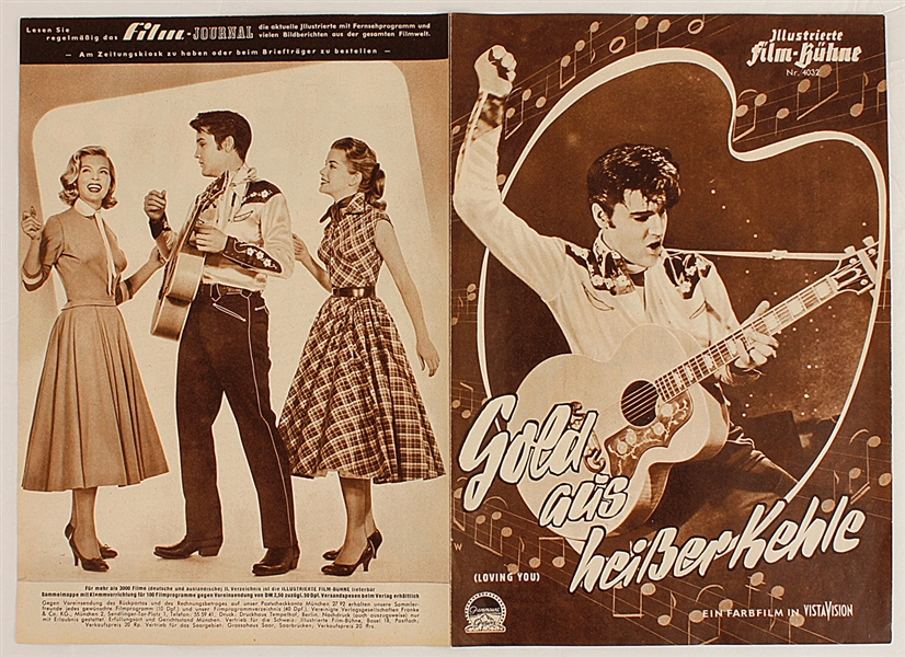 Elvis Presley Loving You German Movie Program