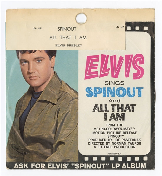 Elvis Presley Spinout/All That I Am Original 45 Record