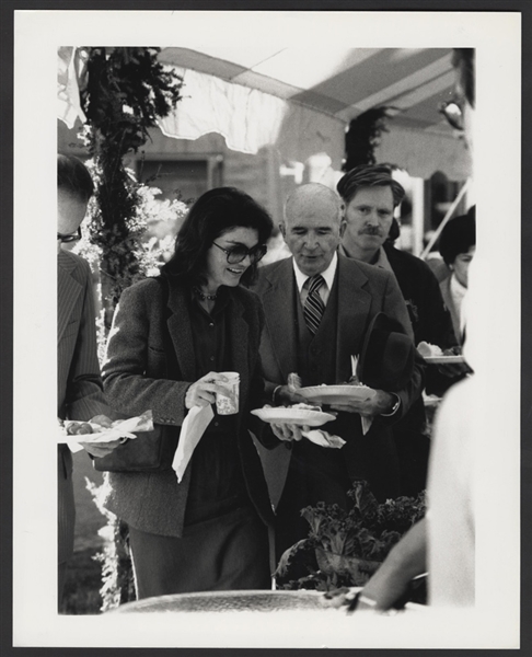 Jacqueline Kennedy Onassis Original Ken Regan Stamped Wire Photograph