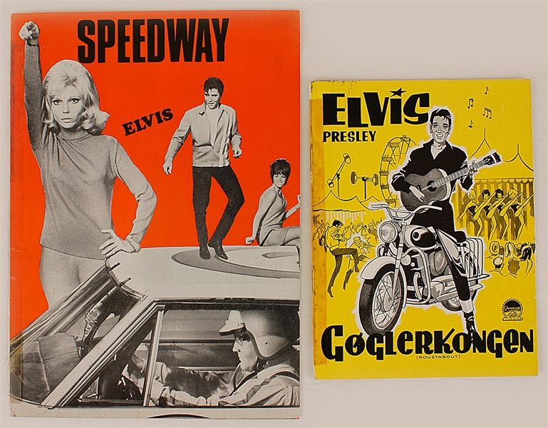 Elvis Presley Rare Norwegian and Swedish Speedway and Roustabout Movie Theater Programs