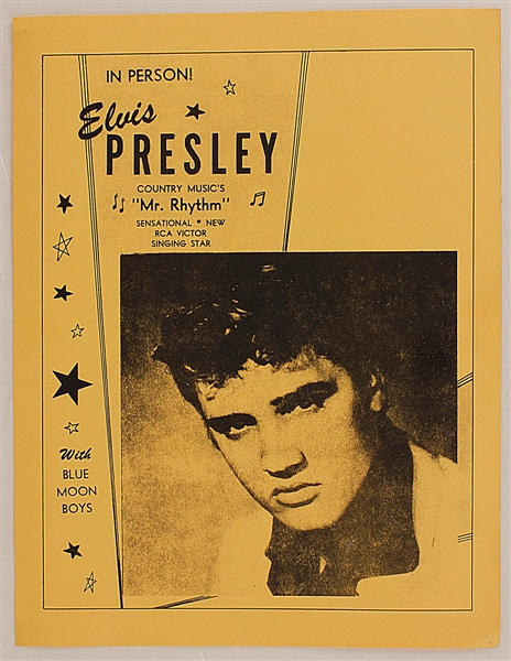 Elvis Presley Early Concert Flyer Reprint