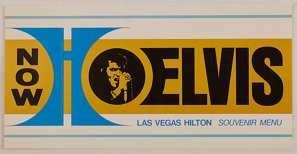 Elvis Presley Rare 1974 Las Vegas Hilton Hotel Souvenir Menu