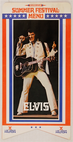 Elvis Presley Rare 1972 Las Vegas Hilton Hotel Summer Festival Souvenir Menu