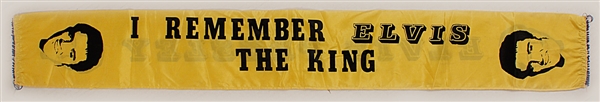 Elvis Presley I Remember Elvis The King Yellow Banner