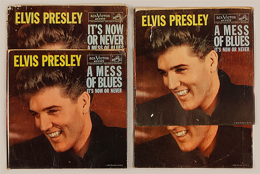 Elvis Presley A Mess of Blues/It's Now or Never Rare 1967 45 Record Sleeves