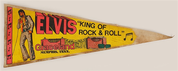 Elvis Presley King of Rock & Roll Original Pennant
